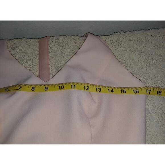 White by Vera Wang Women's Maxi Dress Size 8 Halter Front Slit Bow Details Pink - Picture 7 of 11